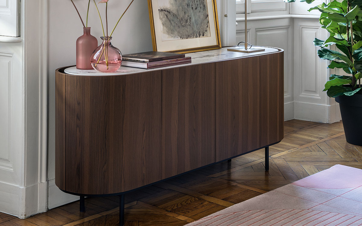 Calligaris lake CeramicTop Sideboard 3 Compartments • 4 Doors Soft