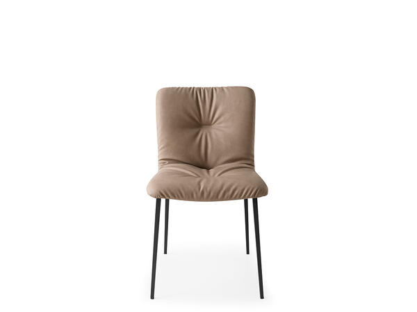 Annie Chair with plush seat and metal base CS1848 Calligaris