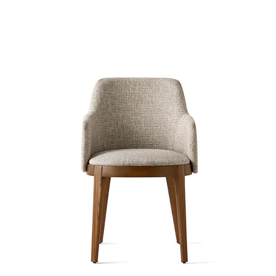 Adèl: Upholstered chair with wooden base | Calligaris Boca Raton