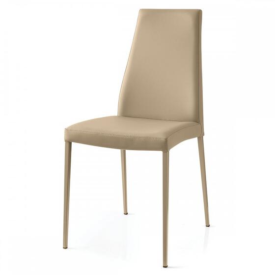 Aida: Padded upholstered chair with metal frame | Calligaris Boca