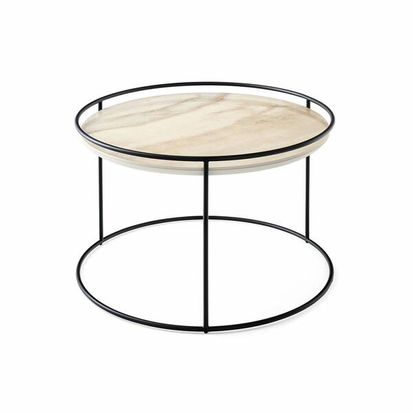 Atollo Round coffee table with metal frame CS5098-M | Calligaris