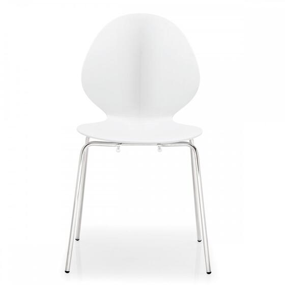 Basil: Plastic or leather chair with metal base | Calligaris Boca