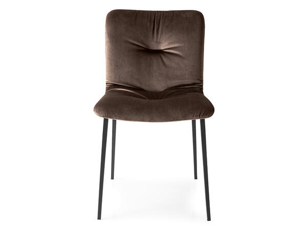 Annie Chair with plush seat and metal base CS1848 Calligaris