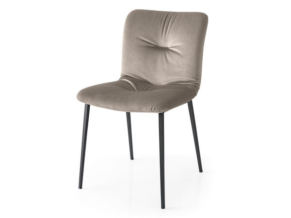 Annie Chair with plush seat and metal base CS1848 Calligaris