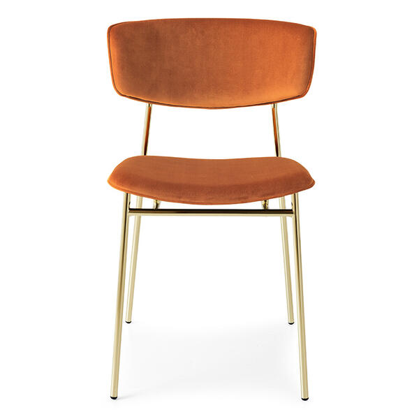 Fifties Metal chair with upholstered seat and back CS1854 | Calligaris