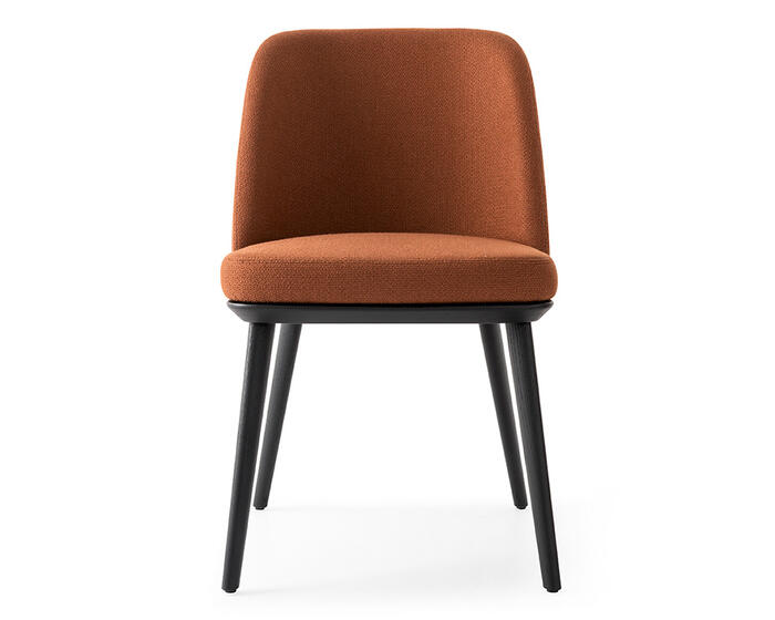 Foyer: Upholstered chair with wooden base | Calligaris Boca Raton