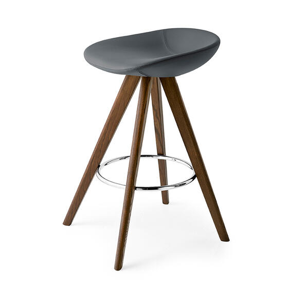 カリガリス　Calligaris パーム　Palm ハイスツール① Palm: Backless stool with wooden base | Calligaris Boca Raton