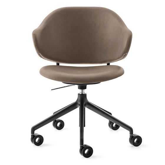 Holly: Upholstered height-adjustable chair with wheels