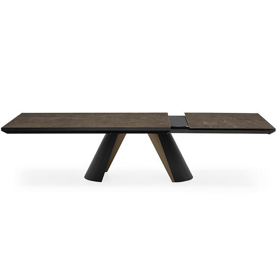 Apian Plus: Table with extendable rectangular top and metal Apian Plus: Table with extendable rectangular top and metal