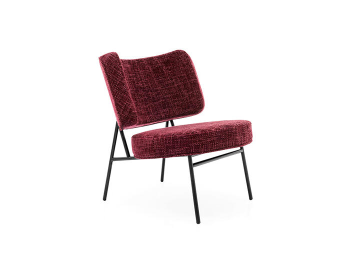 Coco: Upholstered lounge chair with metal frame | Calligaris Boca