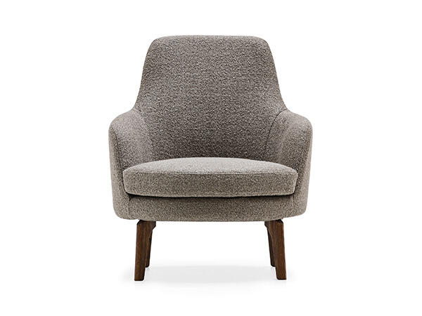 Medea: Fully upholstered armchair with wooden legs | Calligaris