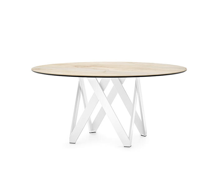 Cartesio Geometric Pedestal Base Table