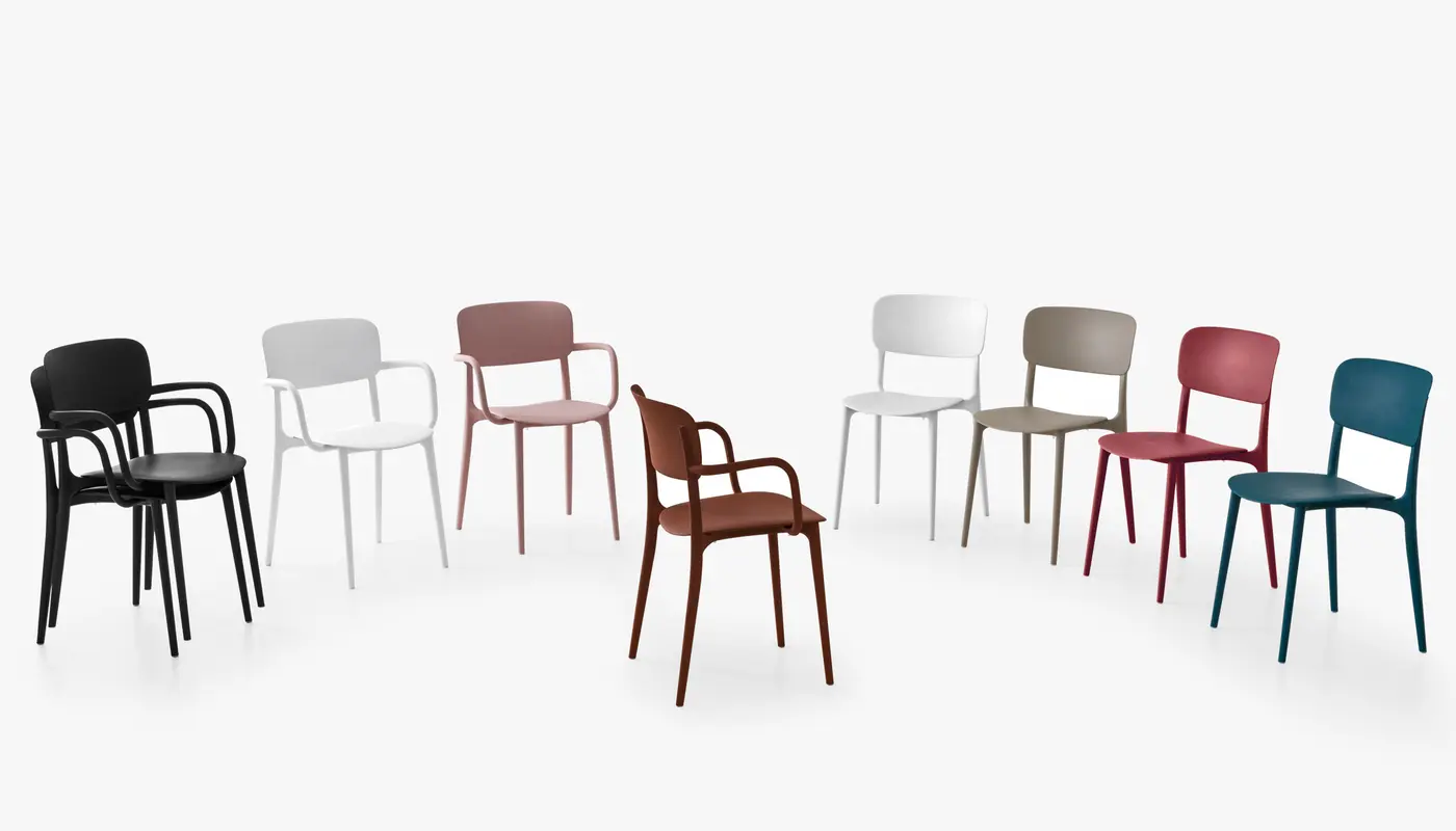 Liberty: Stackable plastic armchair for outdoor | Calligaris Boca