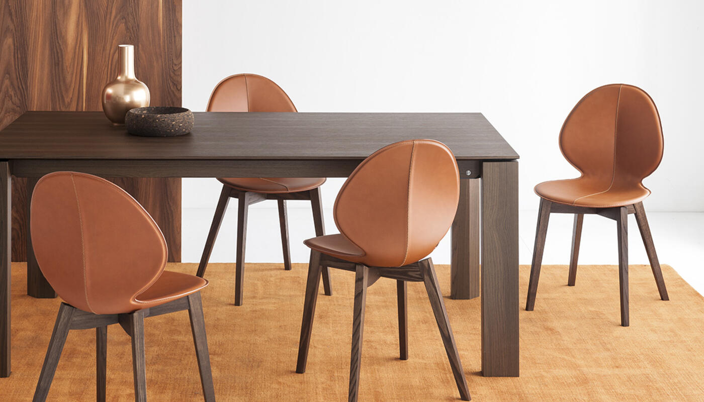 Basil: Chair with wooden base | Calligaris Boca Raton