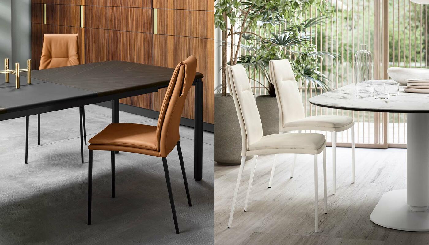 Carmen: Upholstered chair with metal legs | Calligaris Boca Raton