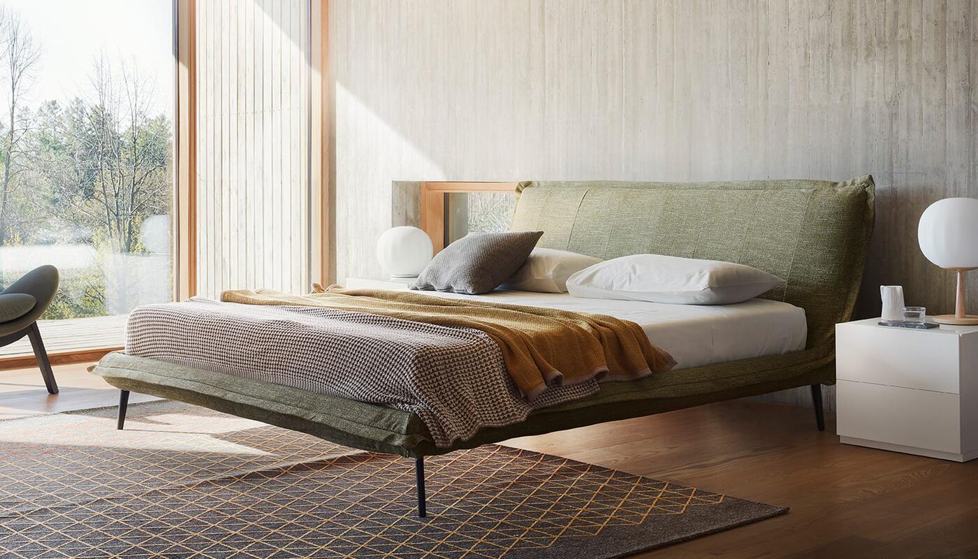 Fluff: Fully-upholstered platform bed | Calligaris Boca Raton