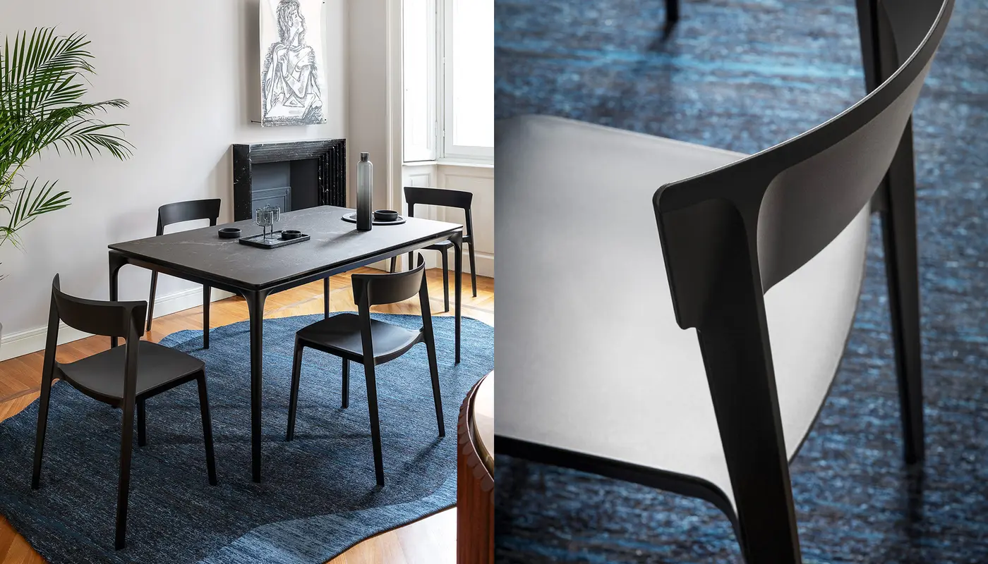 Skin: Stackable plastic chair with open back | Calligaris Boca Raton